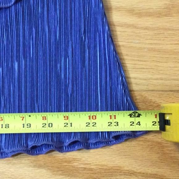 10 Connected Apparel periwinkle blue pleat ruffle dress - Picture 13 of 16